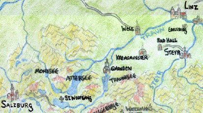 Map of Salzkammergut